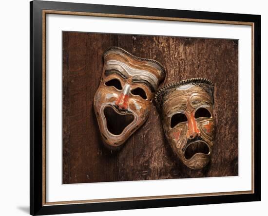 Comedy and Tragedy Masks Lying-Lars Hallstrom-Framed Photographic Print