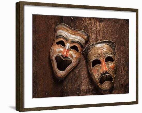 Comedy and Tragedy Masks Lying-Lars Hallstrom-Framed Photographic Print