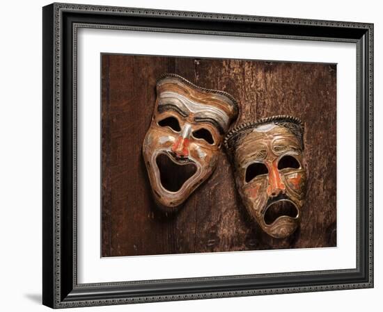 Comedy and Tragedy Masks Lying-Lars Hallstrom-Framed Photographic Print
