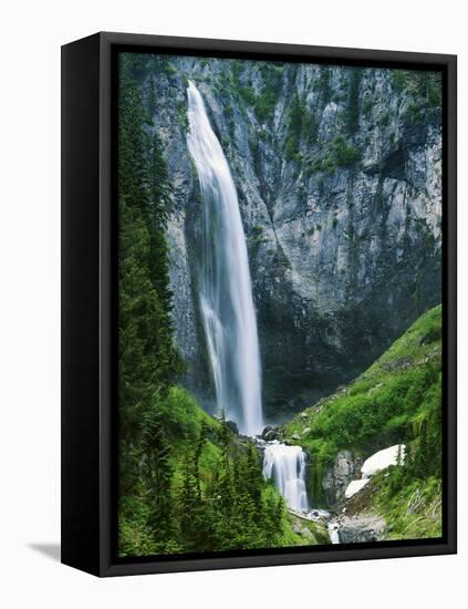 Comet Falls, Mt Rainier National Park, Washington, USA-Charles Gurche-Framed Premier Image Canvas