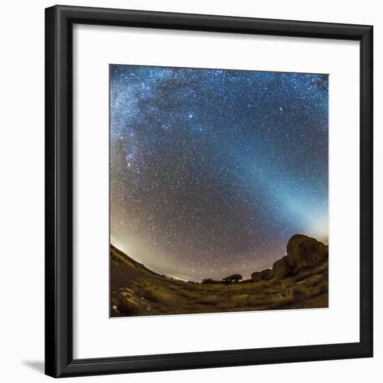 Comet Lovejoy and Zodiacal Light in City of Rocks State Park, New Mexico-Stocktrek Images-Framed Photographic Print