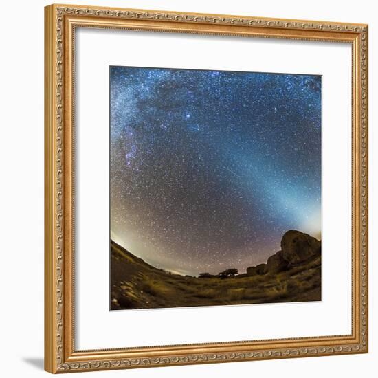 Comet Lovejoy and Zodiacal Light in City of Rocks State Park, New Mexico-Stocktrek Images-Framed Photographic Print