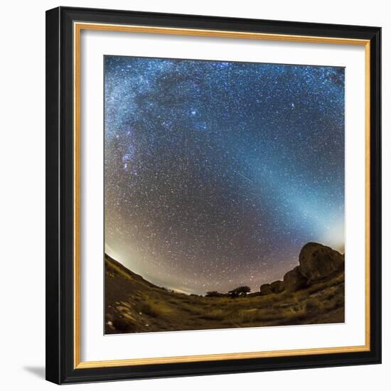 Comet Lovejoy and Zodiacal Light in City of Rocks State Park, New Mexico-Stocktrek Images-Framed Photographic Print