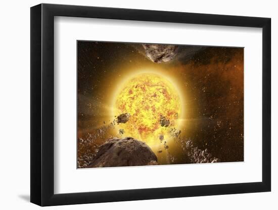 Comets around a Star-null-Framed Photographic Print