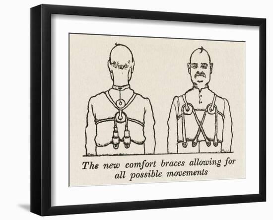 Comfort Braces-William Heath Robinson-Framed Art Print