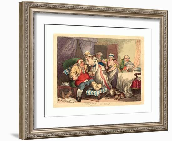 Comfort in the Gout, 1785, Hand-Colored Etching, Rosenwald Collection-Thomas Rowlandson-Framed Giclee Print