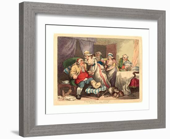 Comfort in the Gout, 1785, Hand-Colored Etching, Rosenwald Collection-Thomas Rowlandson-Framed Giclee Print