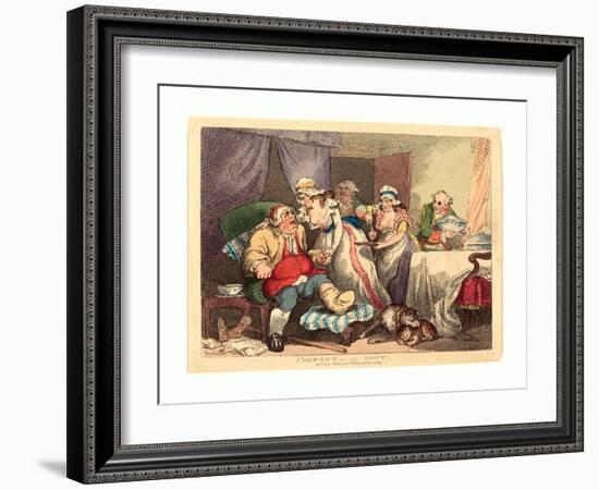 Comfort in the Gout, 1785, Hand-Colored Etching, Rosenwald Collection-Thomas Rowlandson-Framed Giclee Print