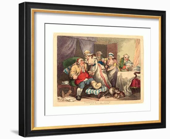 Comfort in the Gout, 1785, Hand-Colored Etching, Rosenwald Collection-Thomas Rowlandson-Framed Giclee Print