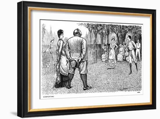 Comforting, 1882-George Du Maurier-Framed Giclee Print