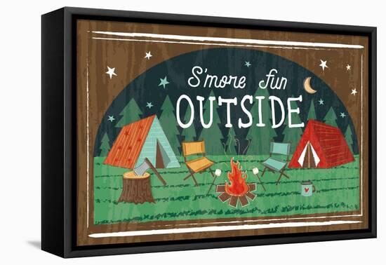 Comfy Camping VII-Melissa Averinos-Framed Stretched Canvas