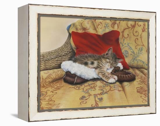 Comfy Slipper-Janet Pidoux-Framed Premier Image Canvas