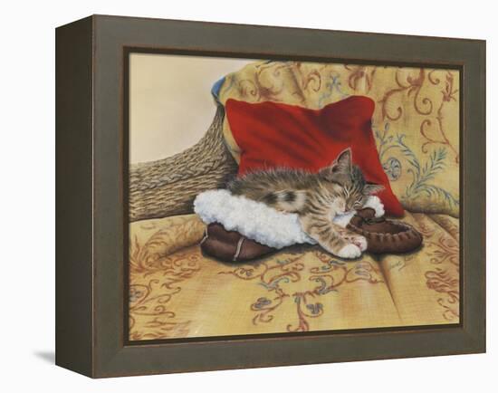 Comfy Slipper-Janet Pidoux-Framed Premier Image Canvas