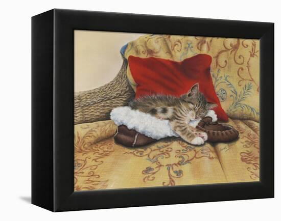 Comfy Slipper-Janet Pidoux-Framed Premier Image Canvas