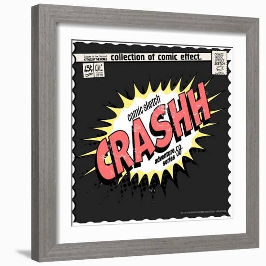 Comic Book Words Effect-studiohome-Framed Art Print