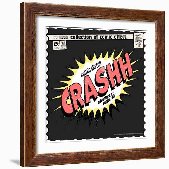 Comic Book Words Effect-studiohome-Framed Art Print