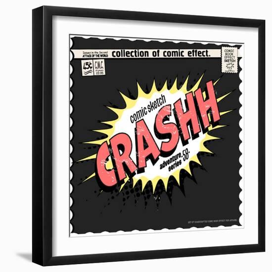 Comic Book Words Effect-studiohome-Framed Art Print