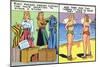 Comic Cartoon - Women Pack Too Much, Then Wear Too Little-Lantern Press-Mounted Art Print