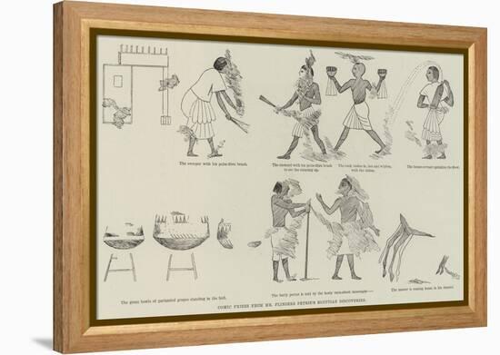 Comic Frieze from Mr Flinders Petrie's Egyptian Discoveries-null-Framed Premier Image Canvas