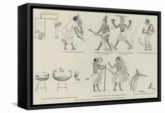 Comic Frieze from Mr Flinders Petrie's Egyptian Discoveries-null-Framed Premier Image Canvas