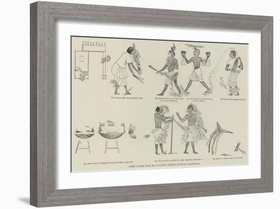 Comic Frieze from Mr Flinders Petrie's Egyptian Discoveries-null-Framed Giclee Print