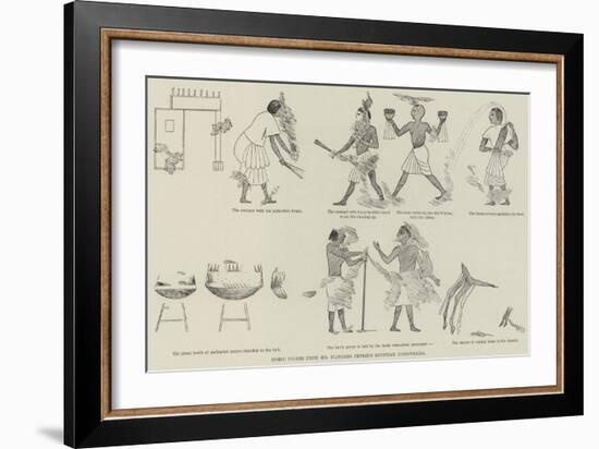 Comic Frieze from Mr Flinders Petrie's Egyptian Discoveries-null-Framed Giclee Print