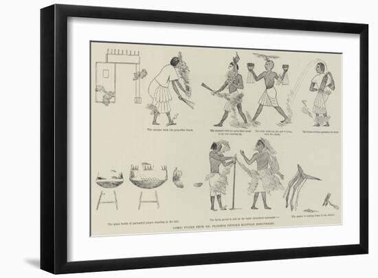 Comic Frieze from Mr Flinders Petrie's Egyptian Discoveries-null-Framed Giclee Print