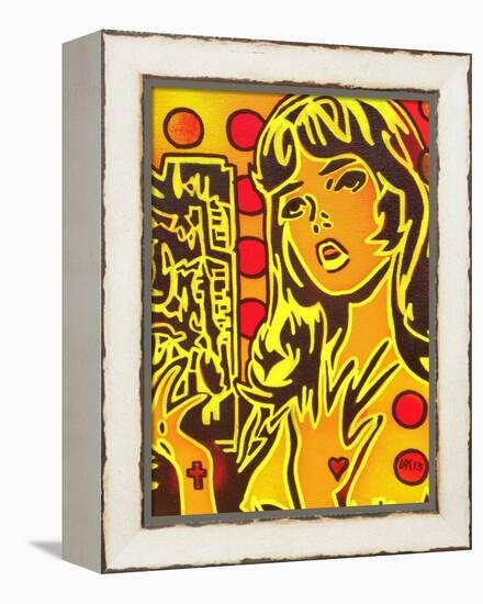 Comic Girl-Abstract Graffiti-Framed Premier Image Canvas