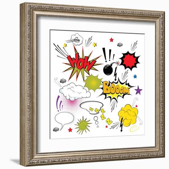 Comic Speech Bubbles-Agan-Framed Art Print