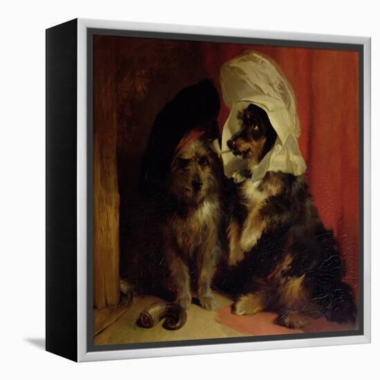 Comical Dogs, 1836-Edwin Henry Landseer-Framed Premier Image Canvas