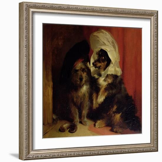 Comical Dogs, 1836-Edwin Henry Landseer-Framed Giclee Print