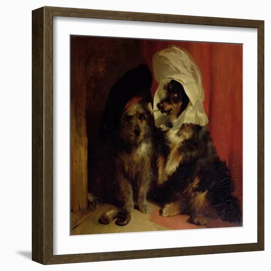 Comical Dogs, 1836-Edwin Henry Landseer-Framed Giclee Print