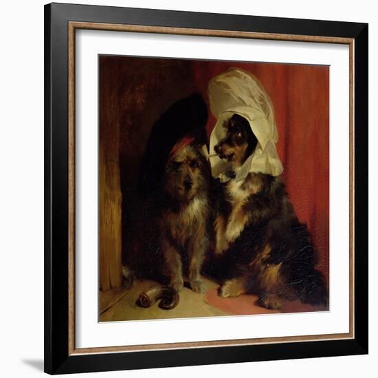 Comical Dogs, 1836-Edwin Henry Landseer-Framed Giclee Print