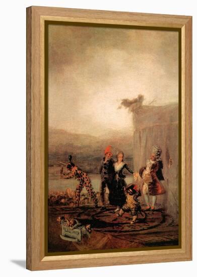 Comicos Ambulantes-Francisco de Goya-Framed Stretched Canvas