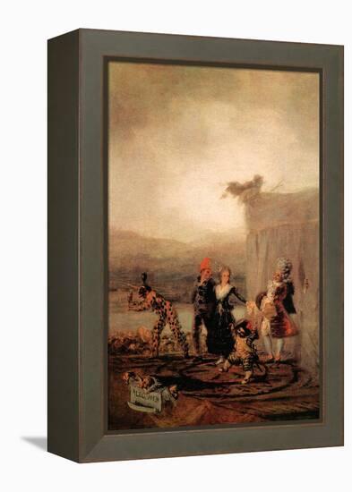 Comicos Ambulantes-Francisco de Goya-Framed Stretched Canvas