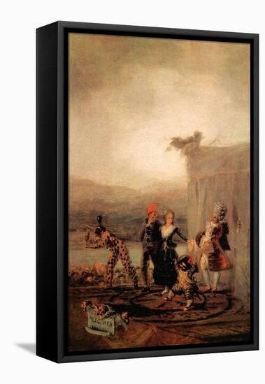 Comicos Ambulantes-Francisco de Goya-Framed Stretched Canvas