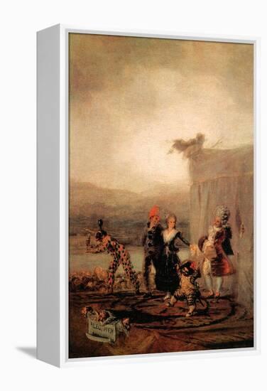 Comicos Ambulantes-Francisco de Goya-Framed Stretched Canvas
