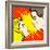 Comics Style Couple-Alena Kozlova-Framed Art Print