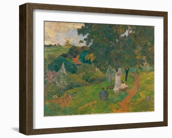 Coming and Going, Martinique, 1887-Paul Gauguin-Framed Giclee Print