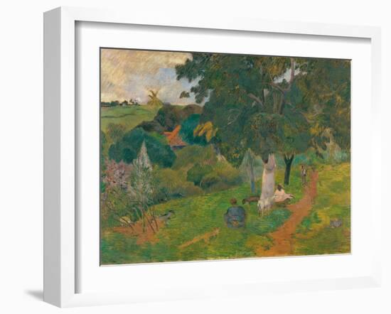 Coming and Going, Martinique, 1887-Paul Gauguin-Framed Giclee Print