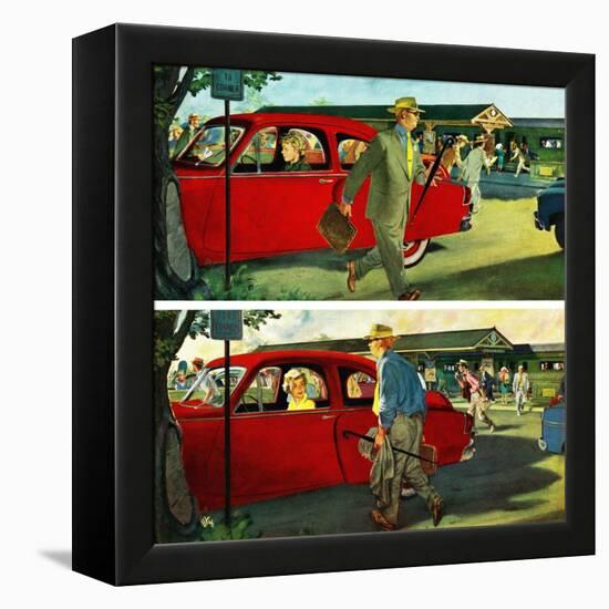 "Coming and Going to Work", June 28, 1952-Thornton Utz-Framed Premier Image Canvas