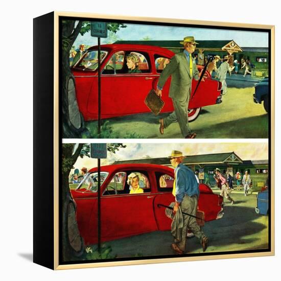 "Coming and Going to Work", June 28, 1952-Thornton Utz-Framed Premier Image Canvas