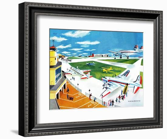 Coming in for a Landing - Jack & Jill-Joe Krush-Framed Giclee Print