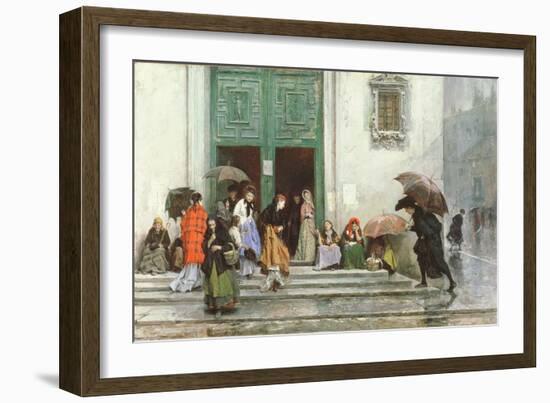 Coming Out of Church, before 1875-Raimundo de Madrazo Y Garetta-Framed Giclee Print