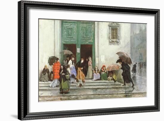 Coming Out of Church, before 1875-Raimundo de Madrazo Y Garetta-Framed Giclee Print