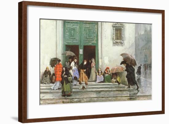 Coming Out of Church, before 1875-Raimundo de Madrazo Y Garetta-Framed Giclee Print