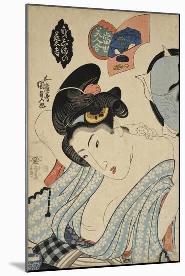 Coming Out Preparation (Competition of Beautiful Women), C. 1830-Utagawa Kunisada-Mounted Giclee Print
