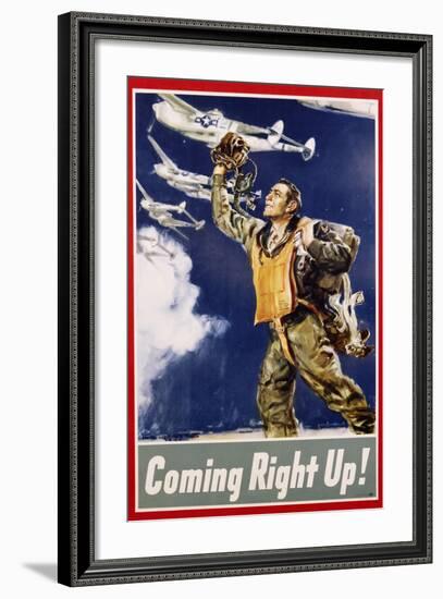 Coming Right Up! Poster-James Montgomery Flagg-Framed Giclee Print