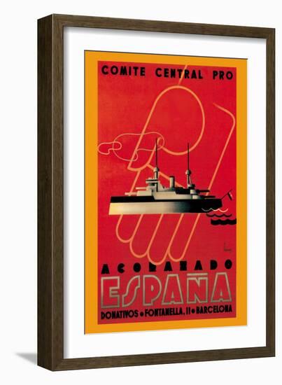 Comite Central Pro, Acorazado Espana-Henry Ballesteros-Framed Art Print