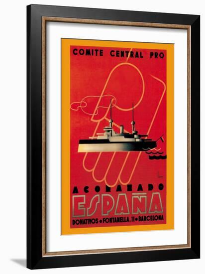 Comite Central Pro, Acorazado Espana-Henry Ballesteros-Framed Art Print